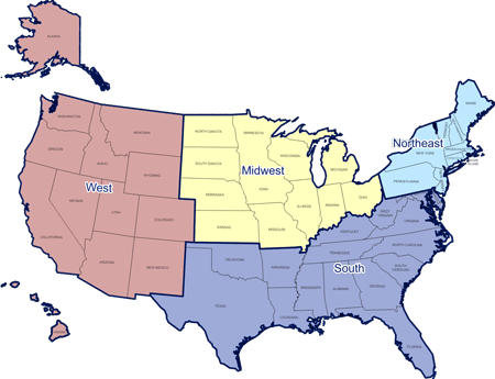 United States Regionalization Map