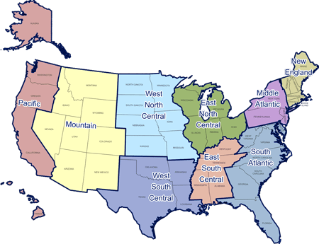 United States Regionalization Map
